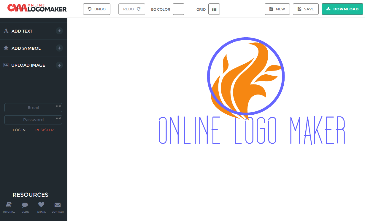 design logo online for free and download